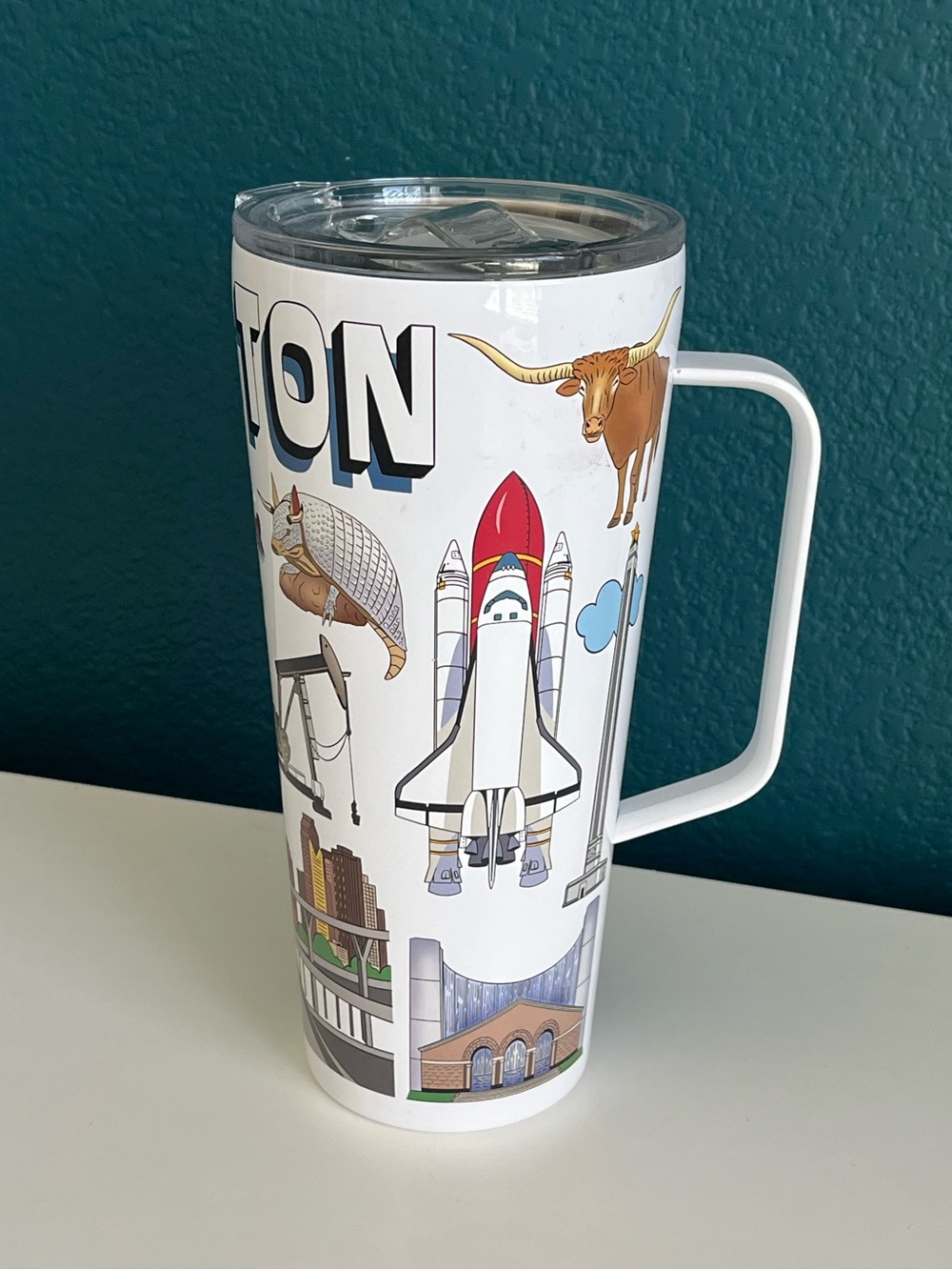Greenline Goods 30oz Houston City Insulated Tumblers with Lids & Handle - Picture 6 of 11